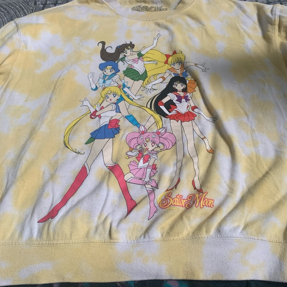 Sailor Moon Yellow Tie-Dye Women's Sweater
